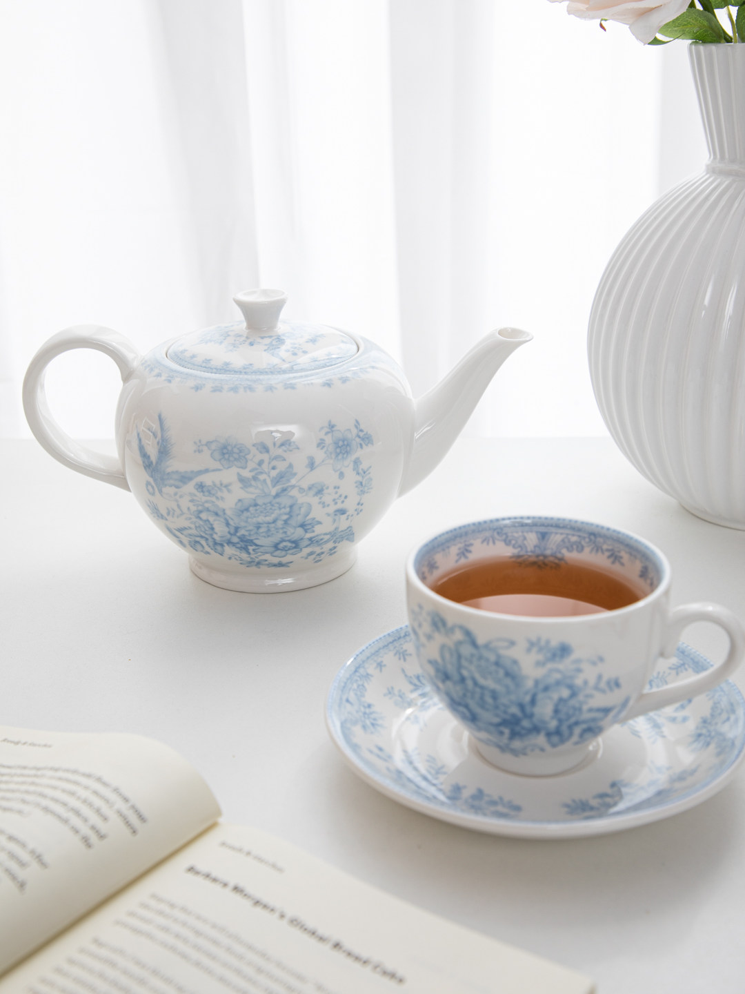 Coffee Tea English - طقم فناجين قهوة وشاي من السيراميك