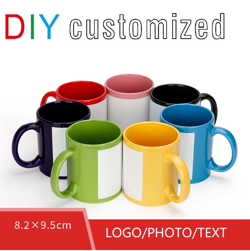 Coffee Tea Picture - كوب أسود بشعار DIY كوب سيراميك