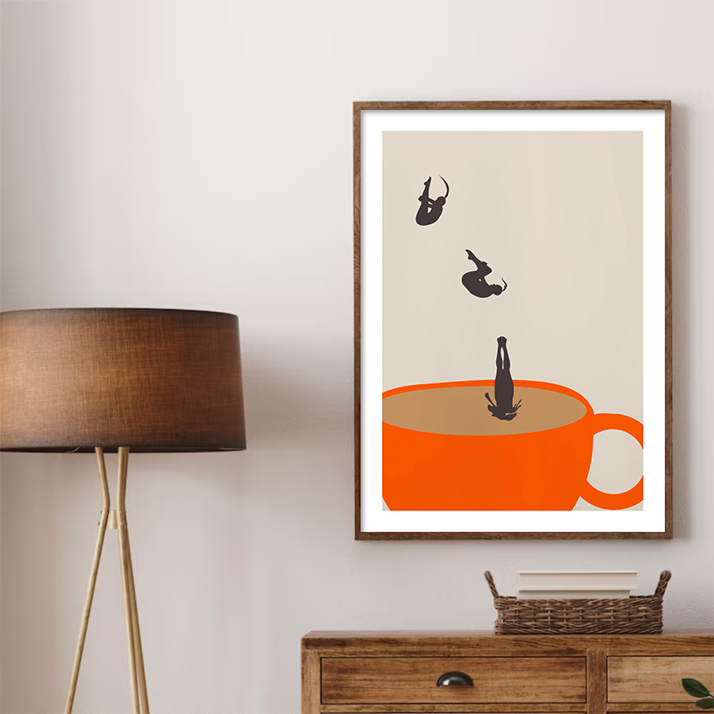 Coffee Tea Picture - مضحك فتاة القهوة فنجان شاي التأمل