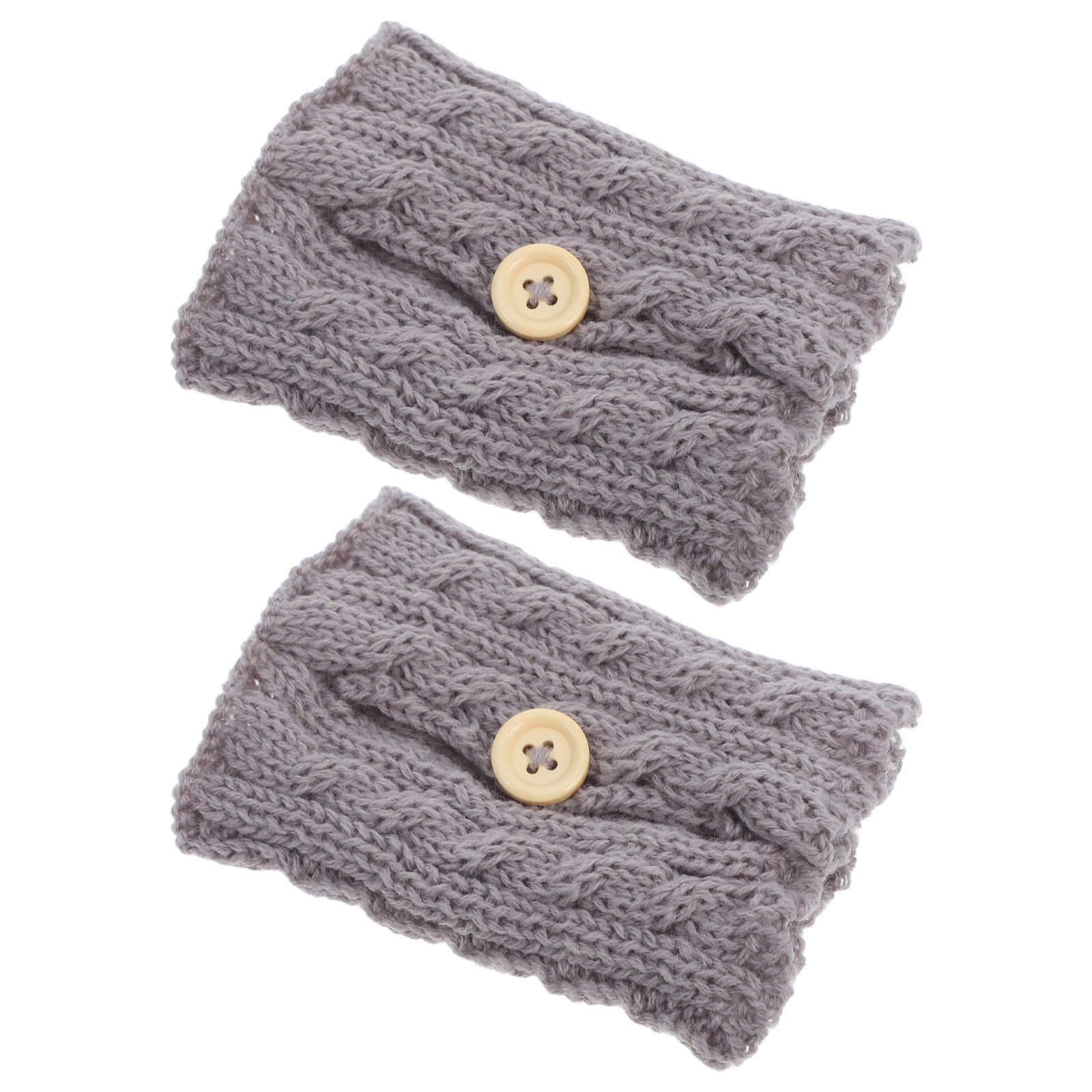 Coffee Tea Knits - قطعتان من أغطية الأكواب المحبوكة القابلة