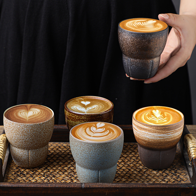 Coffee Tea Japan - النمط الياباني الفخار الخام كوب إسبرسو