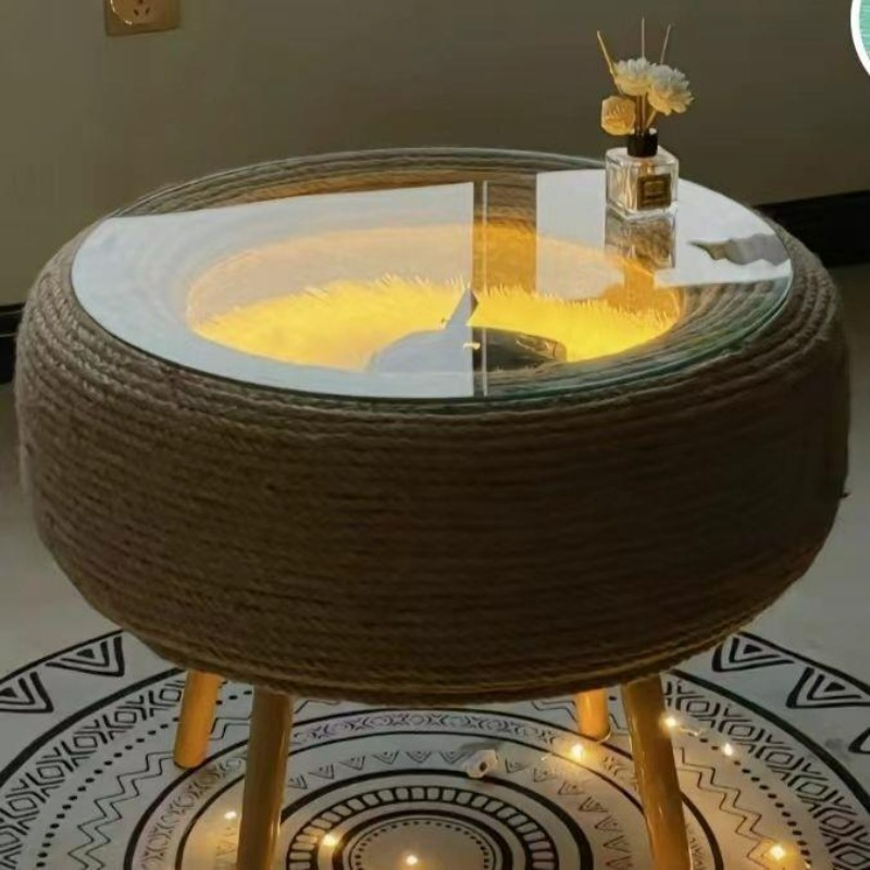 Coffee Tea Picture - طاولة قهوة على شكل إطار سيارة