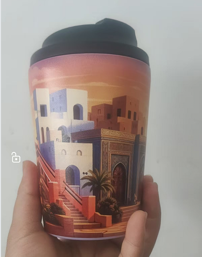 Coffee Tea Picture - كوب قهوة مخصص بشعار وصورة، زجاجة
