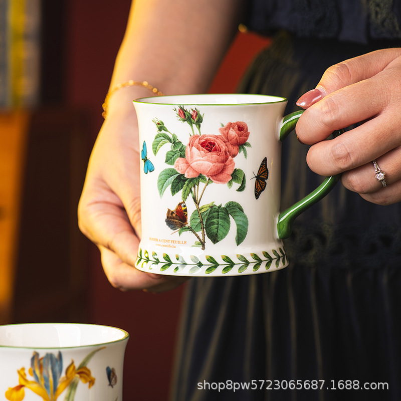 كوب قهوة سيراميك بتصميم ريفي إ - مراجعة Coffee Tea English وسعره