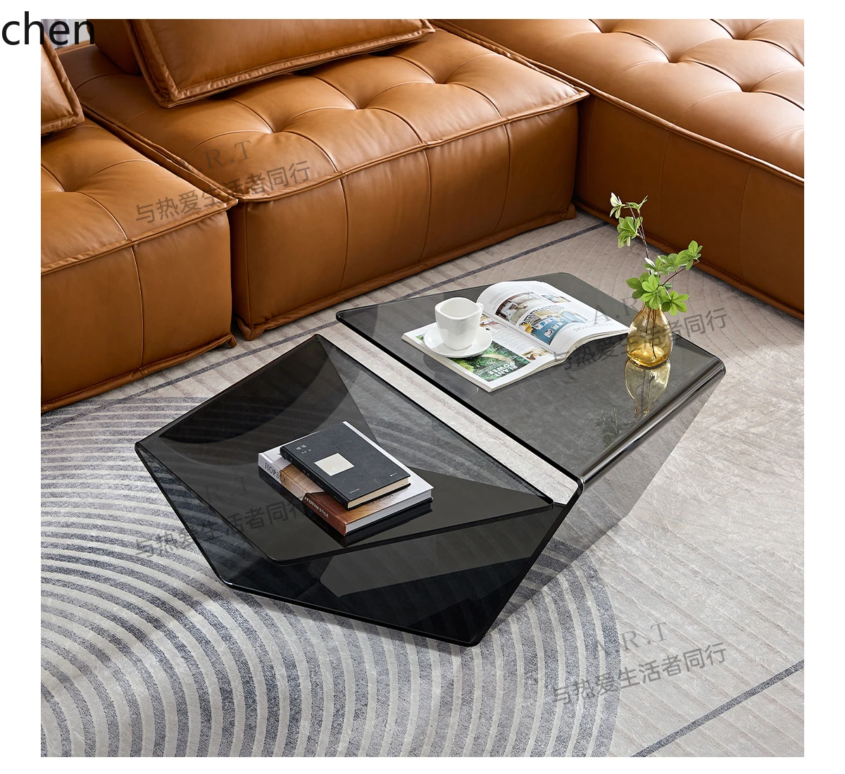 طاولة قهوة زجاجية إبداعية W5.1 - مراجعة Coffee Tea Home وسعره