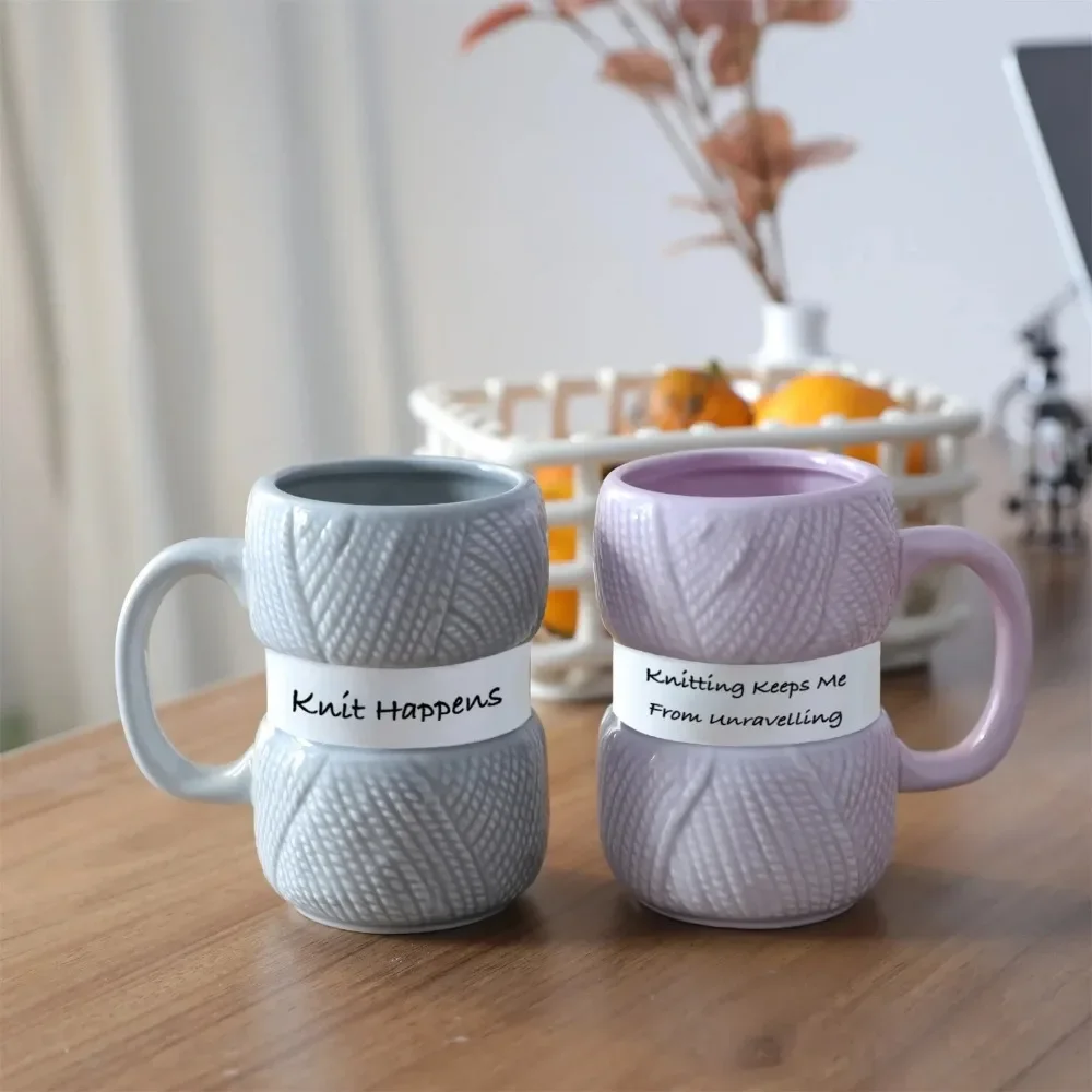 كوب قهوة من السيراميك بنمط ساخ - مراجعة Coffee Tea Knits وسعره