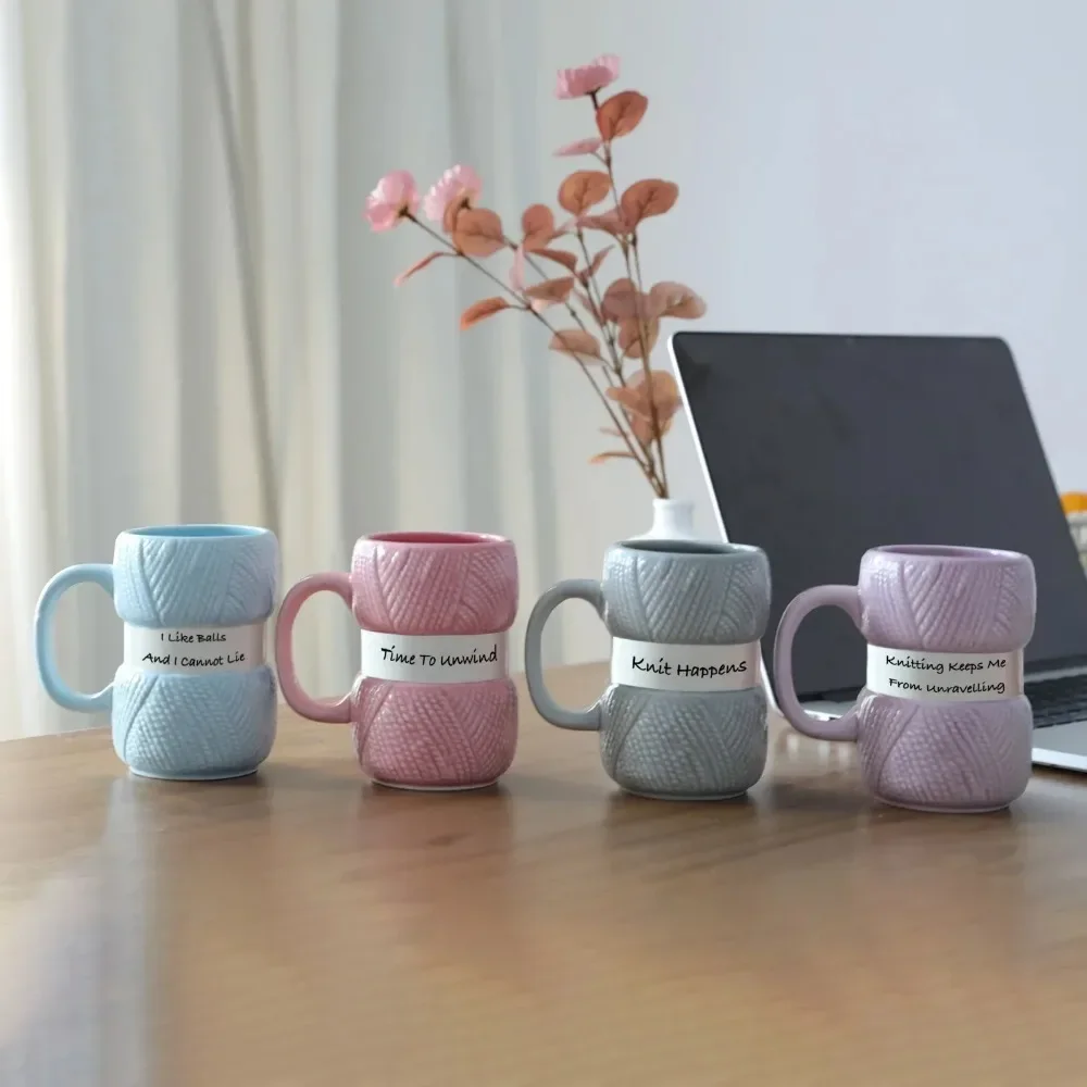 كوب قهوة من السيراميك بنمط ساخ - مراجعة Coffee Tea Knits وسعره