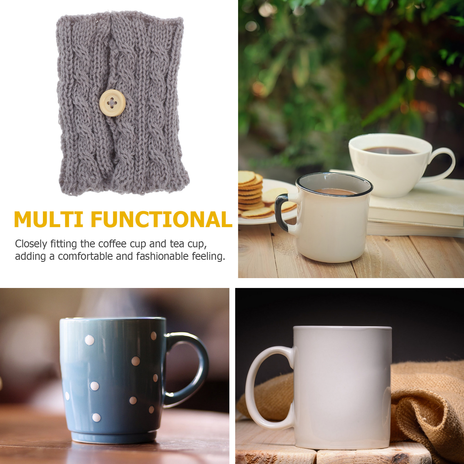 قطعتان من أغطية الأكواب المحبو - مراجعة Coffee Tea Knits وسعره