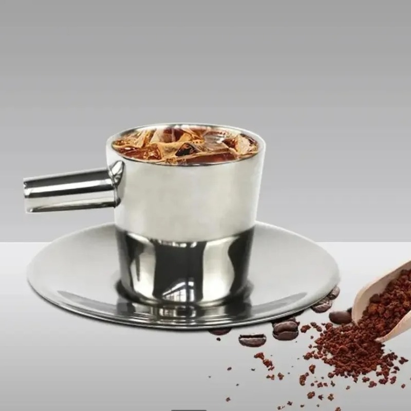 طقم من كوبين للقهوة من الفولاذ - مراجعة Double Wall Mug وسعره
