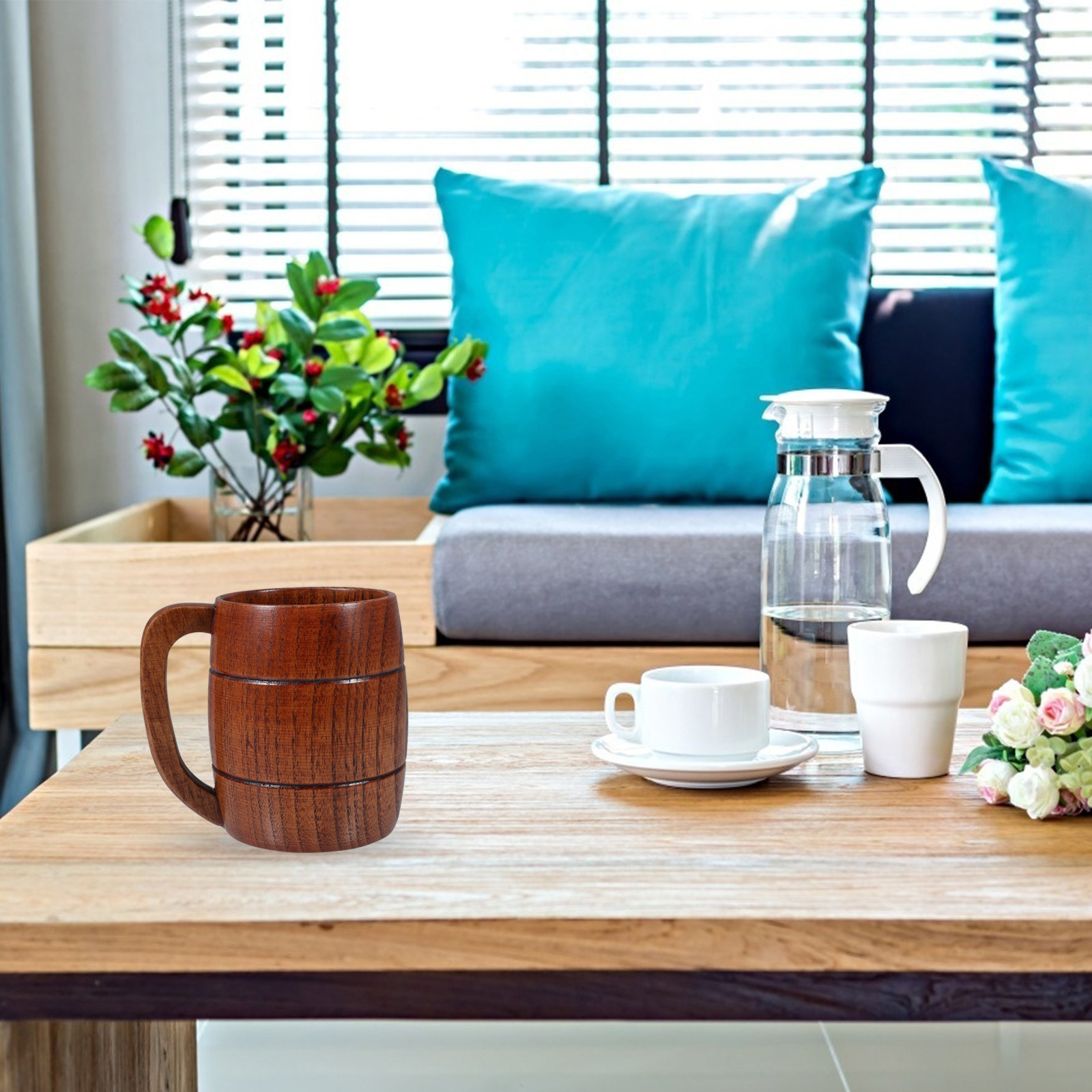 كوب خشبي للبيرة والقهوة والماء - مراجعة Coffee Tea Home وسعره