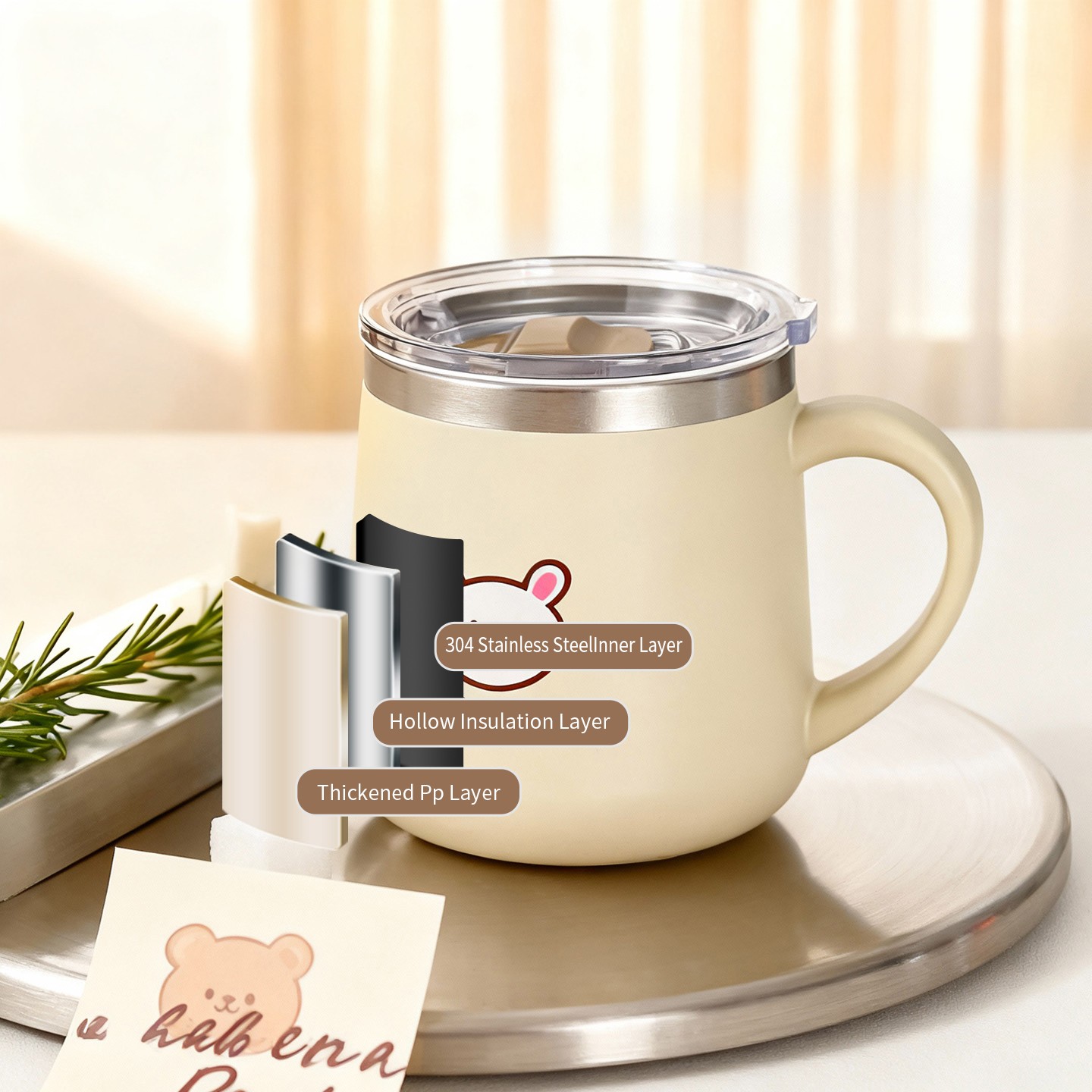 كوب قهوة كرتوني من الفولاذ الم - مراجعة Double Wall Mug وسعره