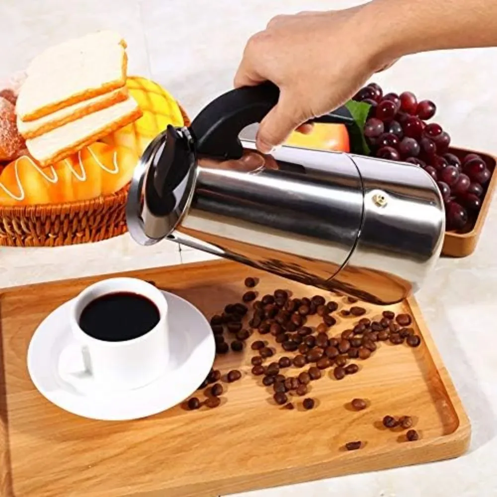 أواني قهوة موكا من الفولاذ الم - مراجعة Coffee Tea Home وسعره