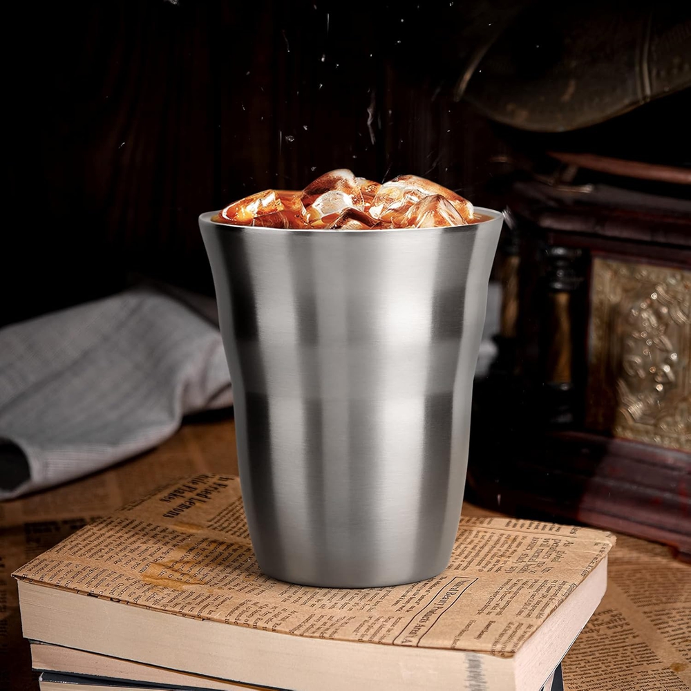 2/3 حزمة أكواب معدنية 8 أوقية  - مراجعة Double Wall Mug وسعره